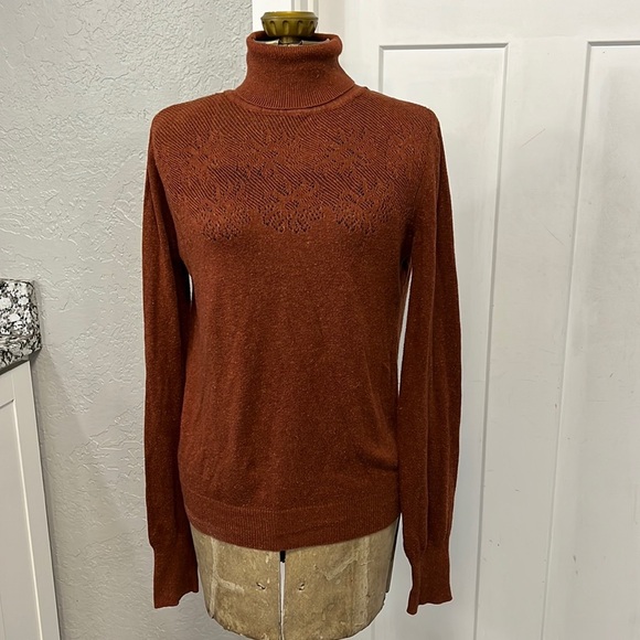 MNG MANGO COLLECTION BROWN TURTLE NECK SMALL - Picture 4 of 16
